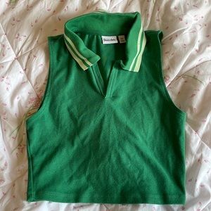 Aritzia green crop top XS